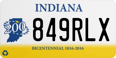 IN license plate 849RLX