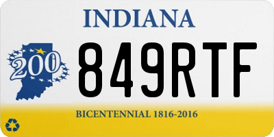 IN license plate 849RTF