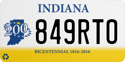 IN license plate 849RTO
