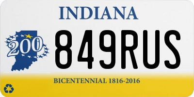 IN license plate 849RUS