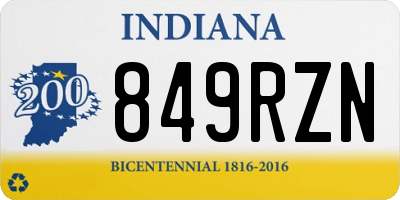 IN license plate 849RZN