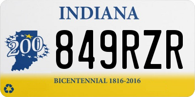 IN license plate 849RZR