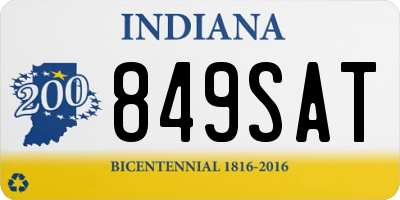 IN license plate 849SAT
