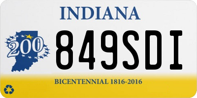 IN license plate 849SDI