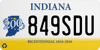 IN license plate 849SDU