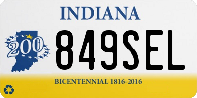 IN license plate 849SEL