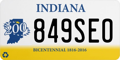IN license plate 849SEO