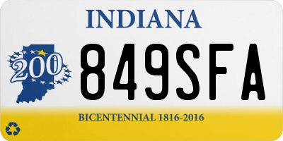 IN license plate 849SFA