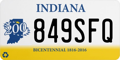 IN license plate 849SFQ