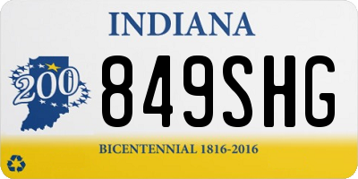 IN license plate 849SHG