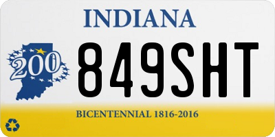 IN license plate 849SHT