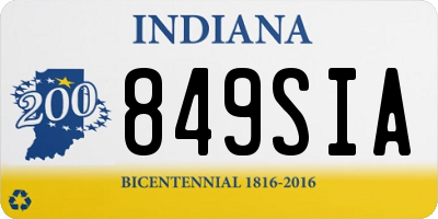 IN license plate 849SIA