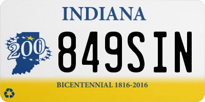 IN license plate 849SIN