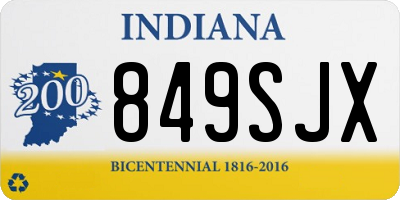 IN license plate 849SJX