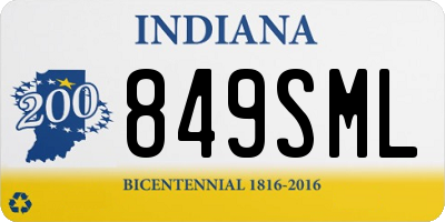 IN license plate 849SML