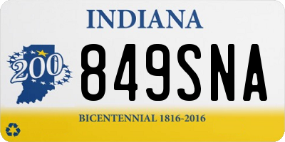 IN license plate 849SNA