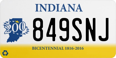 IN license plate 849SNJ