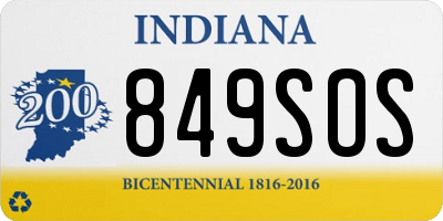 IN license plate 849SOS