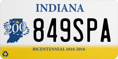 IN license plate 849SPA