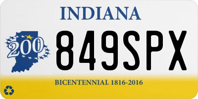 IN license plate 849SPX