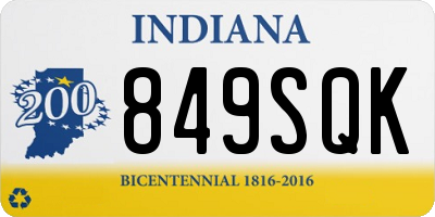 IN license plate 849SQK