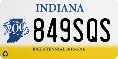 IN license plate 849SQS