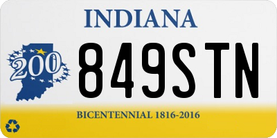 IN license plate 849STN