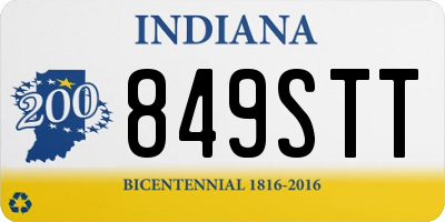 IN license plate 849STT
