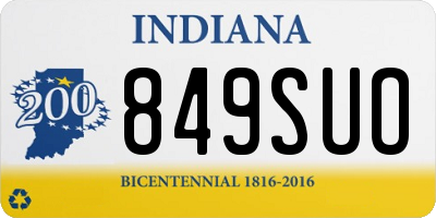 IN license plate 849SUO