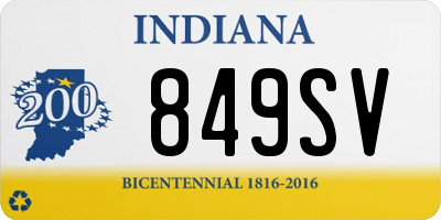 IN license plate 849SV