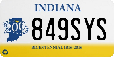 IN license plate 849SYS