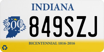 IN license plate 849SZJ