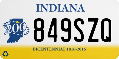 IN license plate 849SZQ