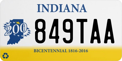 IN license plate 849TAA