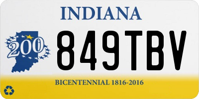 IN license plate 849TBV