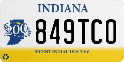 IN license plate 849TCO