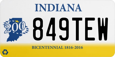 IN license plate 849TEW
