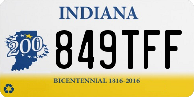 IN license plate 849TFF