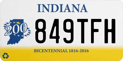 IN license plate 849TFH