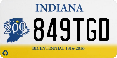 IN license plate 849TGD