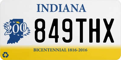 IN license plate 849THX