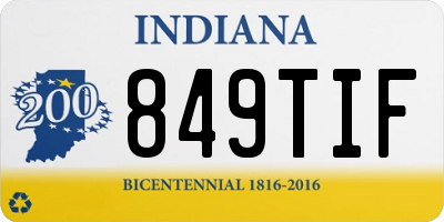 IN license plate 849TIF