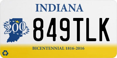 IN license plate 849TLK