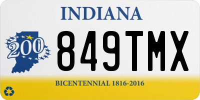 IN license plate 849TMX