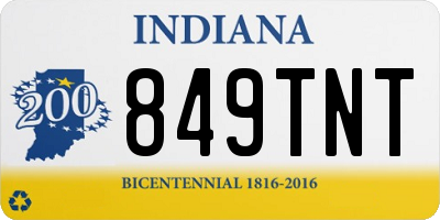 IN license plate 849TNT
