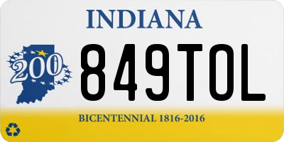 IN license plate 849TOL
