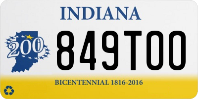 IN license plate 849TOO