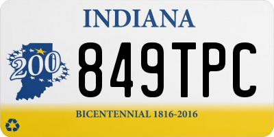 IN license plate 849TPC