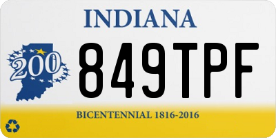 IN license plate 849TPF