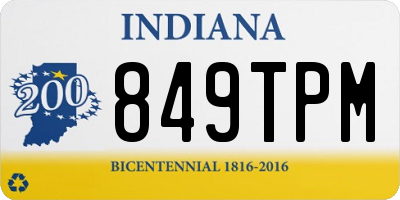 IN license plate 849TPM